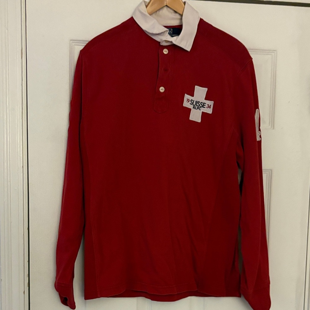 Vintage Red Polo Rugby Shirt